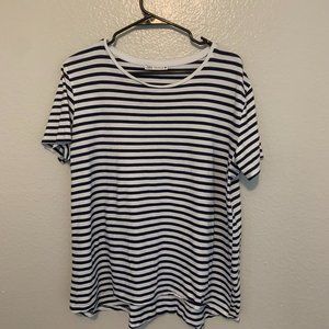 Zara Black and White Striped Shirt